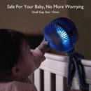 Momcozy Portable Stroller Fan, 8000mAh, 27H Ultra-long Battery Life, Detachable 4 Speed 360°Rotate, LED Night Light with 2 Modes, USB Rechargeable Handheld Cooling Fan for Travel, Car Seat, Bedroom by TinyTreasures Baby Boutique