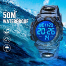 Kids Watch,Boys Watch for 3-15 Year Old Boys,Digital Sport Outdoor Multifunctional Chronograph LED 50 M Waterproof Alarm Calendar Analog Watch for Children with Silicone Band,Kids Gift by TinyTreasures Baby Boutique