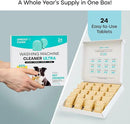Uproot Clean Washing Machine Cleaner Tablets Ultra - 40% Stronger Formula: Designed for Pet Owners, Remove Residue, Grime & Odors, Compatible with HE, Top & Front Load, 24 Pack - 12 Month Supply by CozyNest Decor