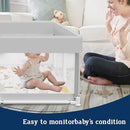 Baby Playpen with Mat, 50x50 inch Playpen for Babies and Toddlers with Mat, Baby Playard Safety Fence Active Center for Indoor by TinyTreasures Baby Boutique