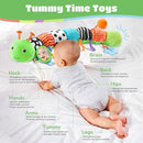 Baby Toys 6-12 Months Music Caterpillar Infant Toys Stuffed Animals 0-3-6 Months Tummy Time Teething Sensory Toys with Mirror Rattle&Pull String for Boys Girls Birthday Gifts|Green,Knot Limb by TinyTreasures Baby Boutique