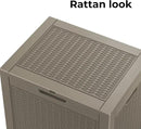 Vixzen 31 Gallon Resin Deck Box - Lockable Outdoor Storage for Patio Cushions, Garden Tools, Pool Supplies，Grey by CozyNest Decor
