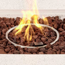 COSIEST Outdoor Propane Fire Pit Coffee Table w Square Faux Stone 35-inch Base, 50,000 BTU Stainless Steel Burner, Free Lava Rocks and Rain Cover by GreenHaven Gardens