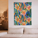 ICMOLYYENLO Boho Green Leaves Tapestry, Mid Century Abstract Tropical Palm Leaves Modern Minimalist Geometric Wall Hanging, Neutral Home Decor Art for Living Room Bedroom Dorm 60x60 Inch by CozyNest Decor