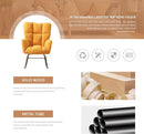 Nursery Rocking Chair, Teddy Upholstered Glider Rocker with High Backrest Armchair, Modern Rocking Accent Chairs for Nursery, Living Room, Bedroom, Offices (Yellow) by TinyTreasures Baby Boutique