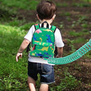 Accmor Toddler Backpack Leash with Anti Lost Wrist Link, Cute Mini Child Walking Harnesses Keep Kids Close Back Pack Rope Tether Rein for Baby Boys (Green/Dino) by TinyTreasures Baby Boutique