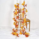 DearHouse 2 Pack Fall Garland Maple Leaf, 5.9Ft/Piece Hanging Vine Garland Artificial Autumn Foliage Garland Thanksgiving Decor for Home Wedding Fireplace Party Christmas (Yellow) by CozyNest Decor