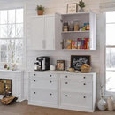 FIMELLO 60" Laundry Room Wall Cabinets with Adjustable Shelf, Large Wall Storage Cabinet, White Wall Cabinet with Doors, Upper Kitchen Cabinet, Cabinets for Laundry, Bathroom, Kitchen -White by CozyNest Decor