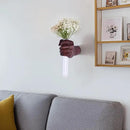 Wall Sculptures, Hand Vases Home Decor, Wall Mount Art Sculpture, Unique Wall Art Statue, Funky Flower Vase Decorations, Modern Eclectic Hanging Decor,Glass Test Tube Vase by CozyNest Decor
