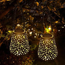 Hanging Solar Lanterns Outdoor Waterproof Star Moon Solar Lights Metal Outdoor Decor, LED Decorative Solar Garden Lights for Garden, Backyard, Tree, Porch(1 Pack) by GreenHaven Gardens