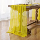 Yellow Table Runner Rustic Gauze Cheesecloth Table Runner 120 Inch 10 FT for Wedding Baby Shower Bridal Shower Engagement Garden Party Long Sheer Home Decorations by CozyNest Decor