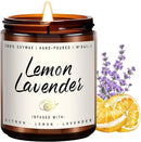 Auelife Scented Candle for Home | Lemon Lavender Candle | Aromatherapy Candles - Soy Candles for Home Scented, Gifts for Women Men, Lemon Fragrance -7oz, Single-Wick by CozyNest Decor