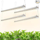 FREELICHT 4 Pack 4FT LED Grow Lights, 160W (4 x 40W,1080W Equivalent), Full Spectrum Sunlight Growing Lamp Fixture, Hanging Plant Light for Hydroponic Indoor Plants Seeding, Plug-in with On/Off Switch by GreenHaven Gardens