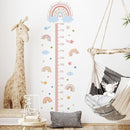 3D Cartoon Height Growth Chart for Kids - Removable DIY Pink Rainbow Wall Decal Peel and Stick Stars and White Clouds Wall Art Decor for Kids Nursery, Bedroom, Bathroom by TinyTreasures Baby Boutique