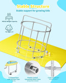 55” Trampoline for Kids, Powder-Coated Mini Trampoline for Toddlers, Indoor Outdoor Toys with Adjustable Gymnastics Bar, Swing, Basketball Hoop, Birthday Gifts for Boys & Girls Ages 1-8 by TinyTreasures Baby Boutique