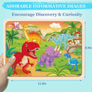 Wooden Puzzles for Kids Ages 4-6, 4 Packs 60 PCs Animal Dinosaur Jigsaw Puzzles for Children Ages 4-8,Preschool Educational Puzzles Boards Toys Gifts for Boys Girls by TinyTreasures Baby Boutique