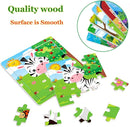 Puzzles for Kids Ages 4-6, 10 Pack of 20 Piece Wooden Jigsaw Puzzles for Toddlers Ages 3-5 Jigsaw Puzzle for Toddler Children Learning Educational Puzzles Toys for Boys and Girls. by TinyTreasures Baby Boutique