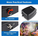 AquaMiracle Pond Aeration Kit Pond Air Pump Koi Pond Aerator for Pond up to 1500 Gallons Pond Deicer All-in-One Pond Aeration System with 2-Outlet Airline Tubing Air Stones Check Valves by GreenHaven Gardens