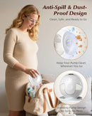 Hands Free Breast Pump, Wearable Breastfeeding Pump with 320mmHg Strong Suction, 19 Adjustable Levels & 4 Modes, Ultra-Quiet, Leak-Proof Design Portable Breast Pumps Electric (White, 2 Pack) by TinyTreasures Baby Boutique