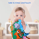 Baby Cloth Books 2PCS High Contrast Sensory Crinkle Book for Babies Tummy Time Early Learning Infant Toys for 0-18 Months by TinyTreasures Baby Boutique