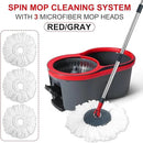 360° Spin Mop and Bucket Set Cleaning System,Mop and Bucket with Wringer Set for Home,Wet Dust Mop for Floor Cleaning with 4 Mop Heads by CozyNest Decor