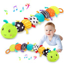 Baby Stuffed Animal Toys for 0-6 6-12 Months, Baby Musical Caterpillar Tummy Time Toys for Babies 3 6 9 12 18 Months, Newborn Infant Sensory Toys Christmas Gifts Stocking Stuffers by TinyTreasures Baby Boutique