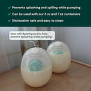 Willow Go - 5oz Reusable Milk Containers with Splash Guard - for use with Willow Go Hands Free Breast Pump by TinyTreasures Baby Boutique