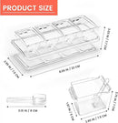 Clear Seasoning Box, 4 Piece Seasoning Rack Spice Pots, Plastic Storage Container Condiment Jars with Lids and Spoon, Storage Container Spice Jar for Salt Sugar Tea Herbal Coffee Beans by CozyNest Decor
