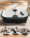 FEIERDUN Vibration Plate Exercise Machine, 400 LBS Capacity Vibration Plate for Lymphatic Drainage, Max Space for Whole-Body Workout & Relaxation at Home by CozyNest Decor