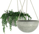 LA JOLIE MUSE Hanging Planters for Indoor Plants, Medium Hanging Planters with Drain Holes, Outdoor Hanging Flower Pots, Storm Gray, Honeycomb (10 Inch, Set of 2) by CozyNest Decor