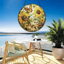 Sunflower Decor Suncatcher Stained Glass Window Hanging - Butterfly Stained Glass Suncatchers for Windows - Sun Catchers Indoor Window with Chain and Hook - Sunflower Gifts for Women Mom Teacher Gift by GreenHaven Gardens