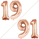 GOER Number 19 Balloons for 19th Birthday Sweet 19 Party Decorations,42 Inch Jumbo Foil Helium 91 Balloons for 91st Birthday Party Decoration (Champagne Gold) by TinyTreasures Baby Boutique