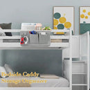 Bedside Storage Caddy/Bedside Hanging Storage Bag for Headboards Bunk Beds Dorm Rooms Book Phone Magazine Holder (2PC Grey) by CozyNest Decor
