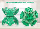 Magnetic Fidget Sphere - Pentagons Magnets Balls - 12 Piece Set - Crystal Green - Magnet Fidgets Toy - Creativity Beyond Imagination, Inspirational, Recreational, Desk Toys for Adults by TinyTreasures Baby Boutique