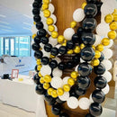 Black and White Quick Link Balloons, 100PCS Latex Linking Balloons for Making Balloon Wall Balloon Arch Balloon Chains and Wedding Birthday Baby Shower Engagement Graduation Party Decorations (10inch) by CozyNest Decor