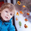 Window Clings Stickers for Kids Window Gel Clings Decals Thick Gel Clings Toddlers and Adults Classroom Home Nursery Airplane Birthday Party Supplies (Fall) by CozyNest Decor