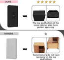 71" Storage Cabinet, Metal Pantry Cabinet, Kitchen Pantry Storage Cabinets with Doors and 4 Shelves for Laundry Room, Living Room, Dinning Room, Assembly Required, Black by CozyNest Decor