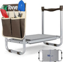 Upgraded Garden Kneeler and Seat with Thicken & Widen Soft Kneeling Pad, Heavy-Duty Foldable Garden Stool with Large Garden Tool Bag, Portable Garden Bench Gardening Gifts for Women, Seniors by GreenHaven Gardens
