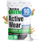 Rockin' Green Laundry Detergent, Plant based, All Natural Laundry Detergent Powder, Vegan and Biodegradable Odor Fighter, Safe for Sensitive Skin (Active Wear 90 Loads - Freshwood Mac) by TinyTreasures Baby Boutique