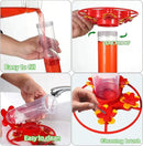 Hummingbird Feeders for Outdoors Hanging - 5 Feeding Ports 320 ml Plastic Hummingbird Feeder, Bee-Proof Leak-Proof No Drip, Easy to Clean with Cleaning Brush by GreenHaven Gardens