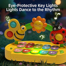 Baby Piano Toy for Kids 0-6-12-18 Months, Light Up Baby Keyboard Musical Toy with Press Pop Bubbles, 4 Modes Toddler Piano for Boys Girls Ages 1-3, Detachable & Portable Infant Toy Gift by TinyTreasures Baby Boutique
