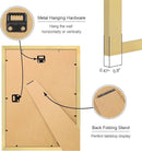 10x14 Picture Frame Set of 4, 10 x 14 Wood Photo Frames with Mat for 8x12 or 30x40cm Diamond Painting Art, Wooden Frame with Real Glass Cover for Wall and Tabletop Display,Gold by CozyNest Decor