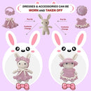 LoopMap Beginner Crochet Kit for Adults & Kids - DIY Amigurumi Bunny with Removable Dress & Accessories - Step-by-Step Video Tutorials, Extra Yarn, Crochet Tools - Handmade Gift (Bunny-Purple) by TinyTreasures Baby Boutique