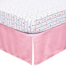Cloele Pink Crib Bedding Set for Girls- 4 Piece Unicorns Baby Comforter Bed Set Includes Crib Skirt Quilt Fitted Sheet Toddler Pillowcase - Pink Soft Nursery Baby Bedding Set for Girls by TinyTreasures Baby Boutique