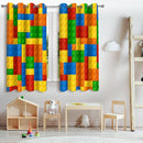 Jekeno Colorful Building Blocks Blackout Curtains - Kids Boys Girls Teens Abstract Geometric Toy Curtains Toddlers Bedroom Playroom Blue Red Yellow Decor Grommet Window Drapes 2 Panel Set, 42"x54" by TinyTreasures Baby Boutique