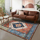 Lahome Boho Machine Washable Rugs - 5x7 Area Rugs for Living Room Non-Slip Oriental Throw Bedroom Rug Ultra-Thin Large Office Dining Room Rug Accent Floor Carpet for Kitchen Laundry Room by TinyTreasures Baby Boutique