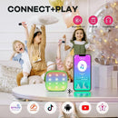 YLL Mini Karaoke Machine for Kids Adults, Portable Bluetooth Speaker with 2 Wireless Microphones, Birthday Gifts Toys for Girls Boys Ages 3, 4, 5, 6, 7, 8, 9,10,11,12+ Years Old Toddler (Green) by TinyTreasures Baby Boutique