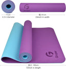 Yoga Mat Non Slip, Eco Friendly Fitness Exercise Mat with Carrying Strap,Pro Yoga Mats for Women,Workout Mats for Home, Pilates and Floor Exercises by TinyTreasures Baby Boutique