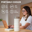 22oz Breast Milk Cooler for Work and Travel, 24 Hours All-Day Cooling, Large Capacity Portable Breastmilk Chiller with 2pcs Breastmilk Storage Bottle, Baby Feeding Essentials by TinyTreasures Baby Boutique