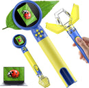 2 in 1 Kids Microscope with Bug Catcher,HD 500X Digital Microscope for Kids with 2" Screen,Photo and Video,STEM Educational Science Kit Learning Toys for Age 3-12 Girls & Boys Birthday Gifts (Blue) by TinyTreasures Baby Boutique